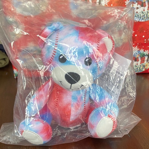 Other - Colorful Tie-Dye Baseball Theme Teddy Bear Plush